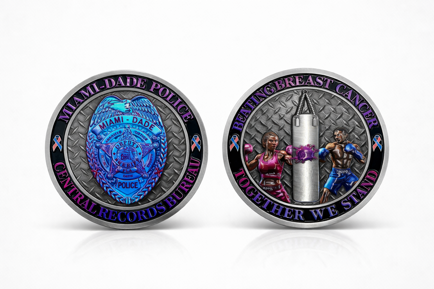 Miami-Dade Breast Cancer awareness coins