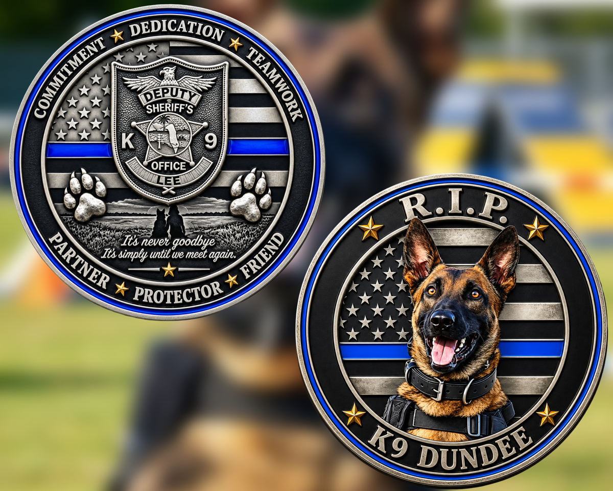 K9 DUNDEE Memorial Challenge Coin