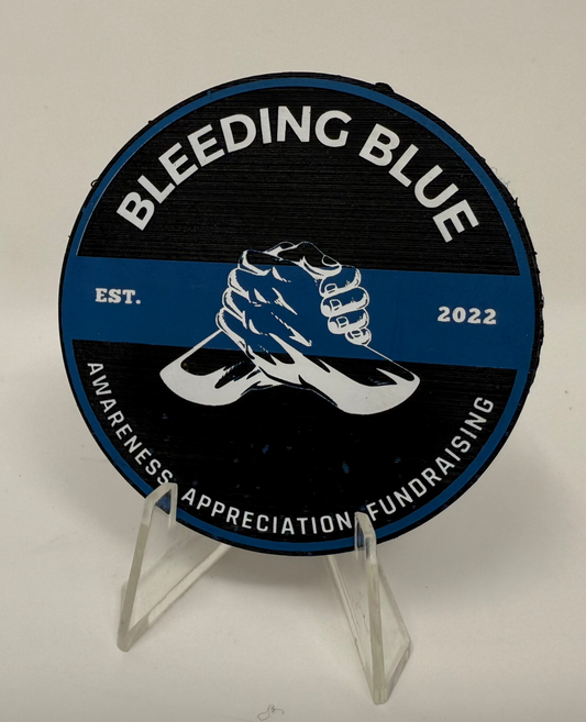 Bleeding Blue Velcro Acrylic Patch