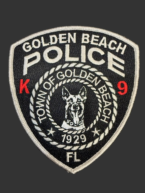 Golden Beach Police Dept K9 Patch (Black)