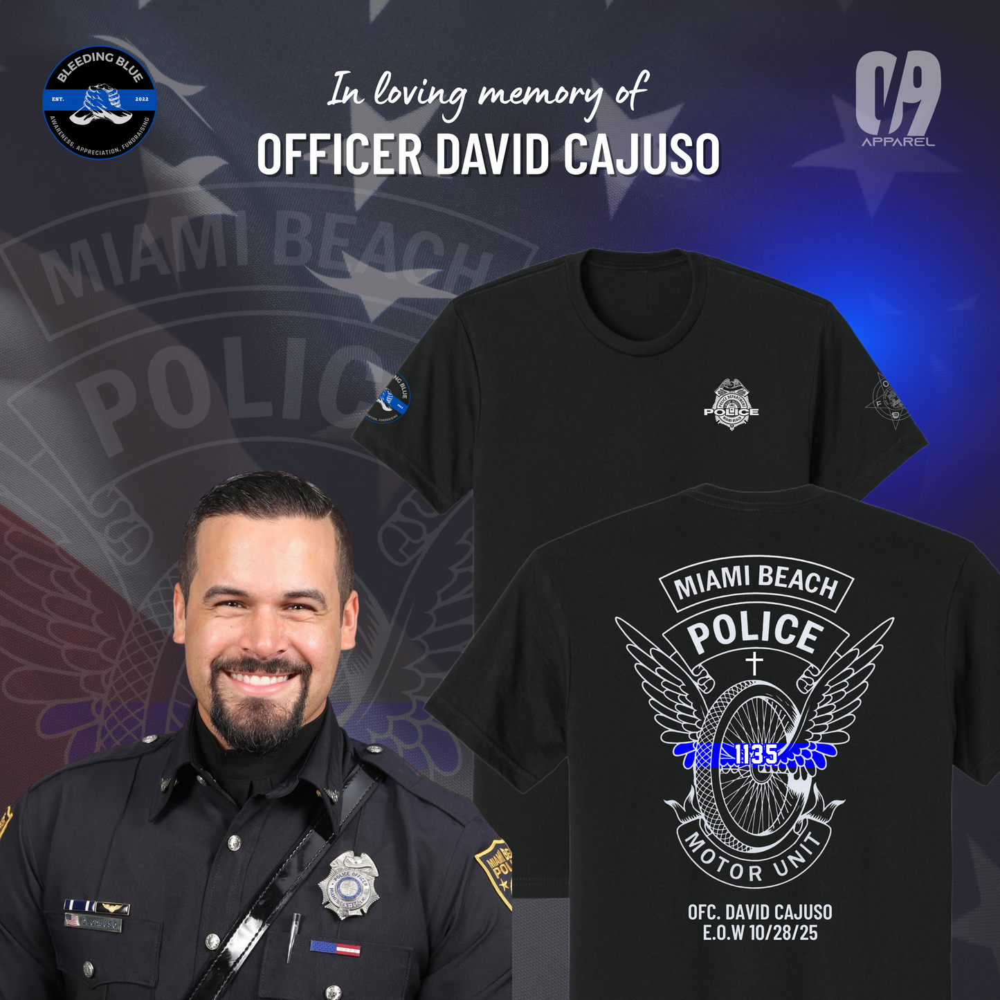 OFC. DAVID CAJUSO T-SHIRT FUNDRAISER