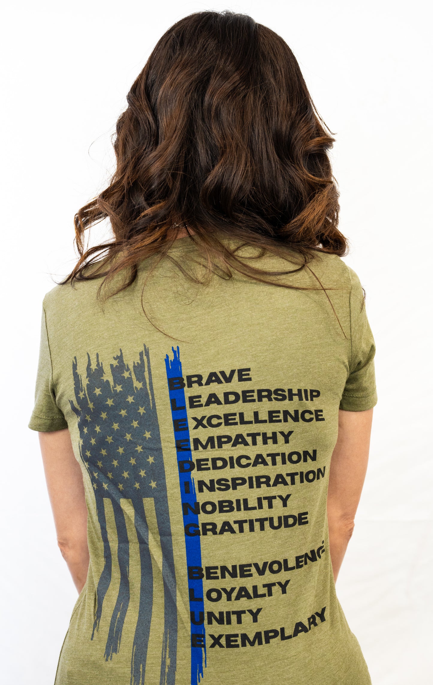 Bleeding Blue T-Shirt (Olive Green)
