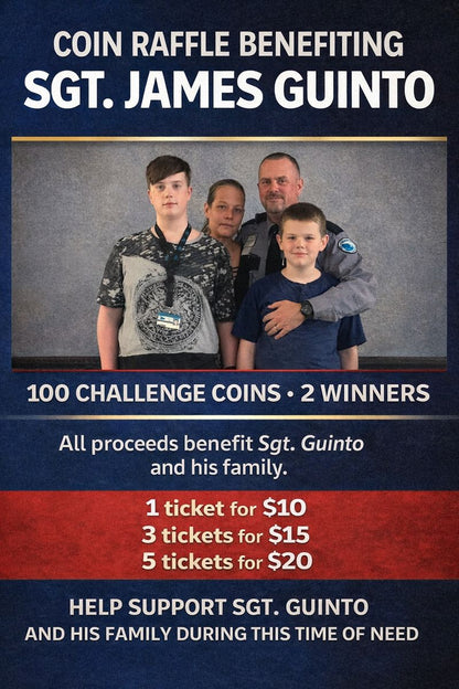 COIN RAFFLE BENEFITING SGT JAMES GUINTO