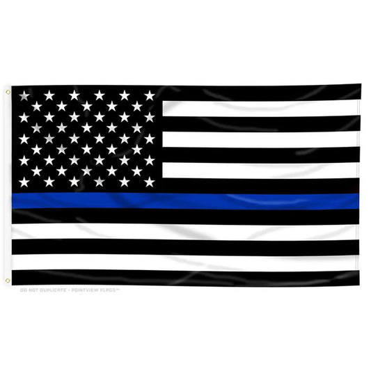 Thin Blue Line FLAG with Grommets